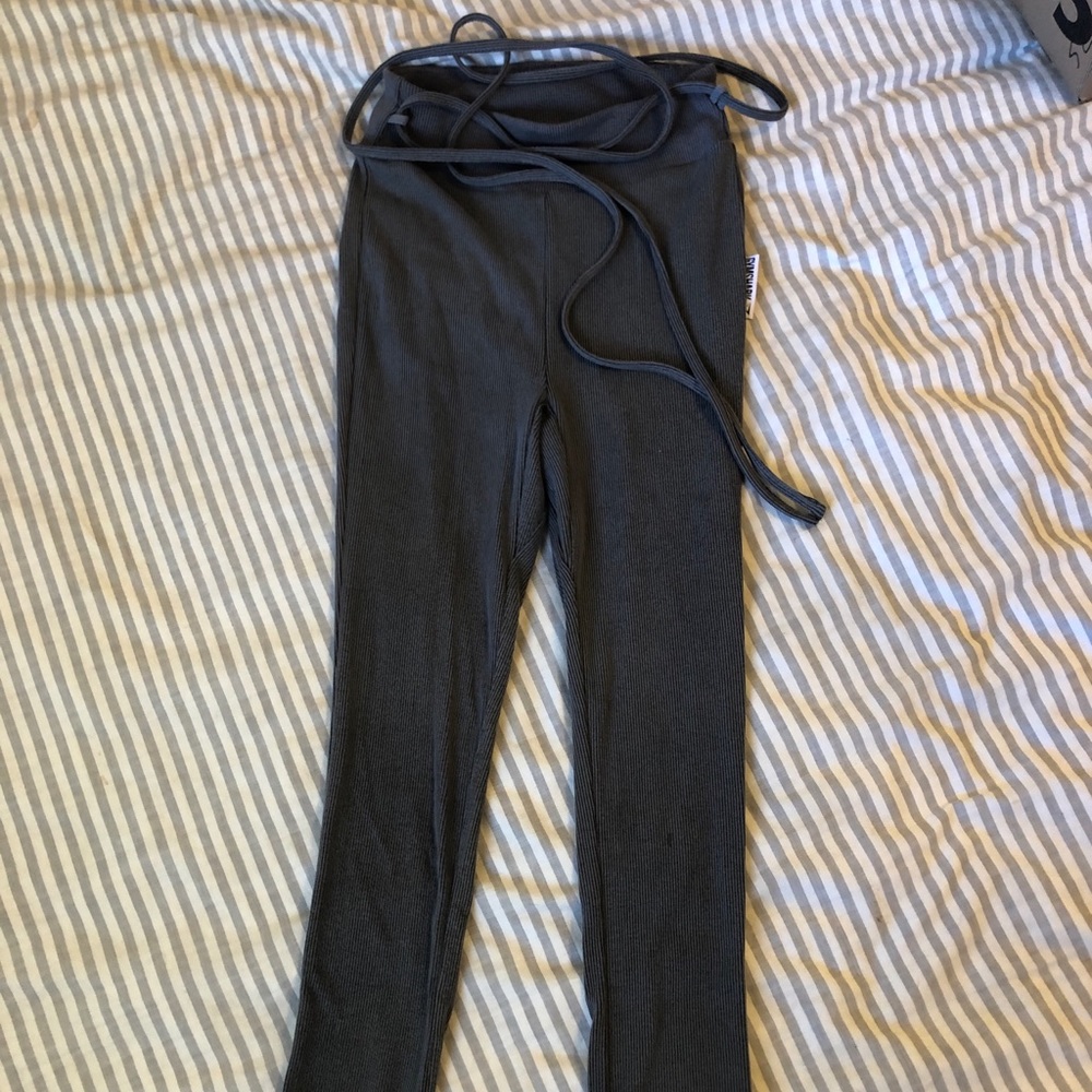 Gymshark ribbed wrap-waist joggers